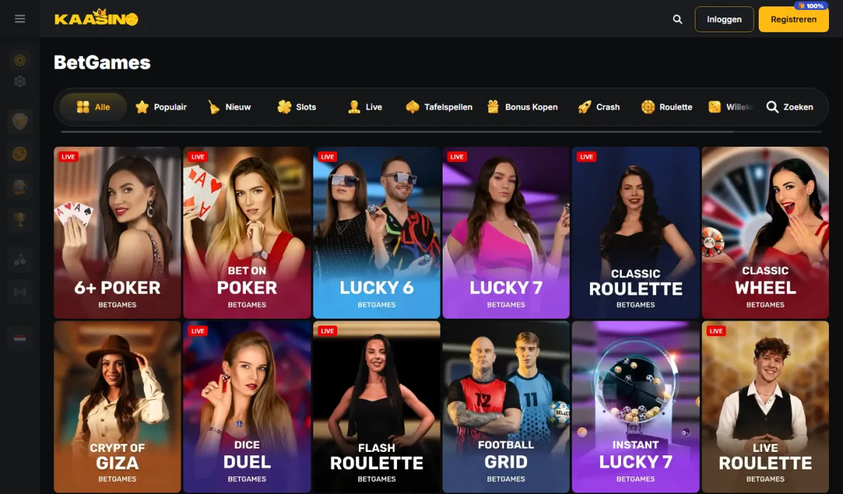 Draw-games van BetGames, zoals Lucky 6, Lucky 7 en Dice Duel